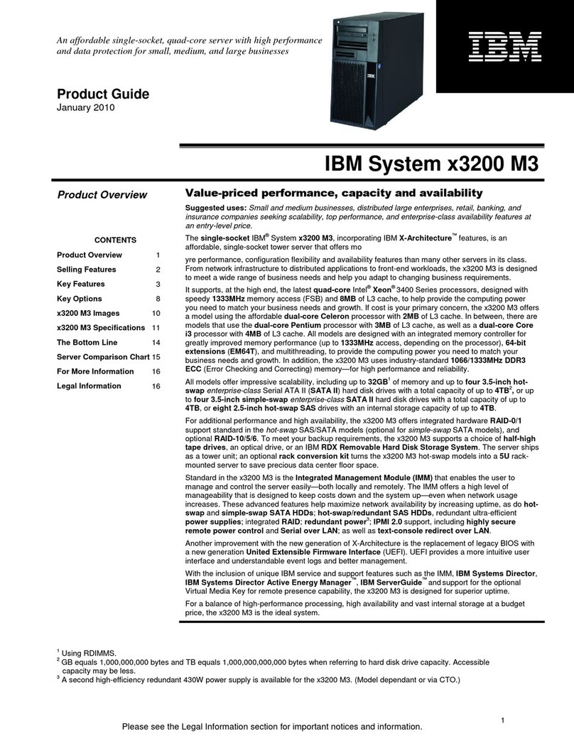 IBM System x3200 M3 User manual