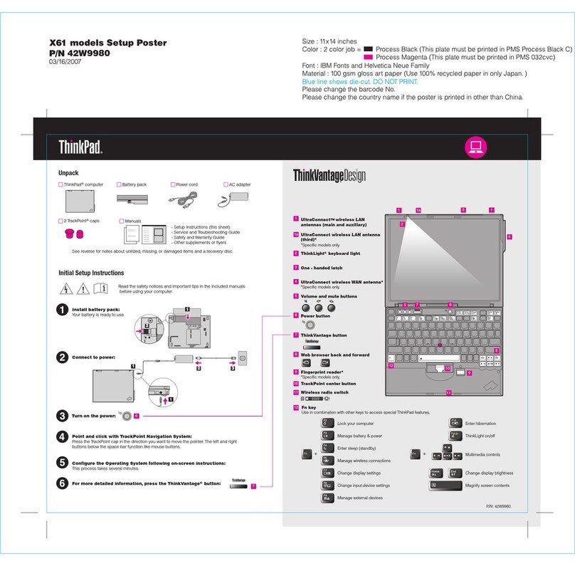 IBM THINKPAD X61 user manual