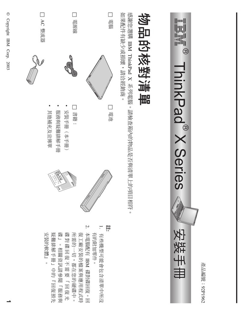 IBM THINKPAD X31 - User manual IBM THINKPAD X31 - User manual