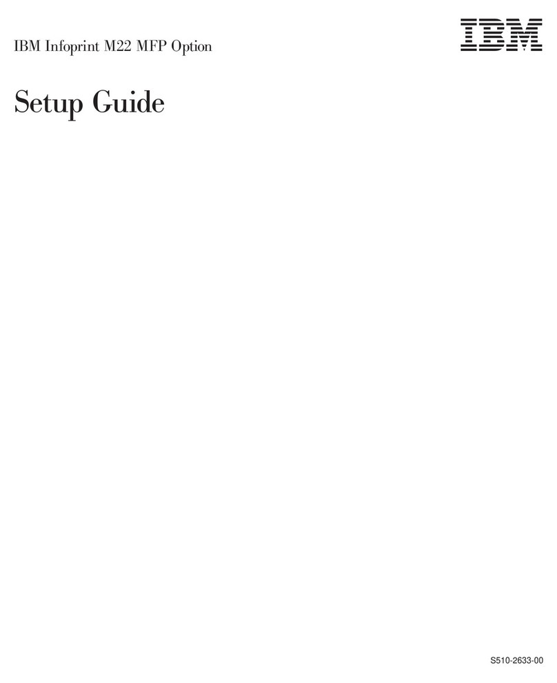 IBM Infoprint M22 MFP Setup guide