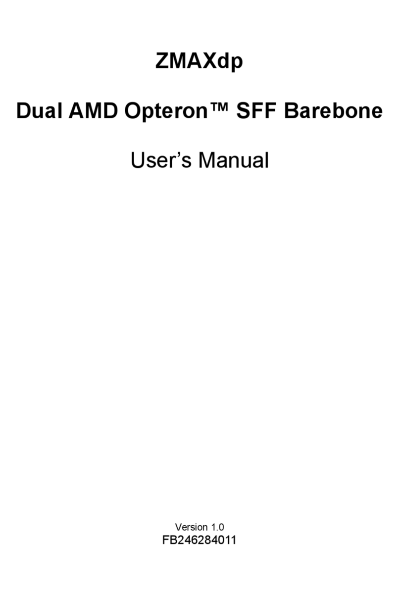 IWILL Dual AMD OpteronTM SFF Barebone ZMAXdp user manual IWILL Dual AMD OpteronTM SFF Barebone ZMAXdp user manual
