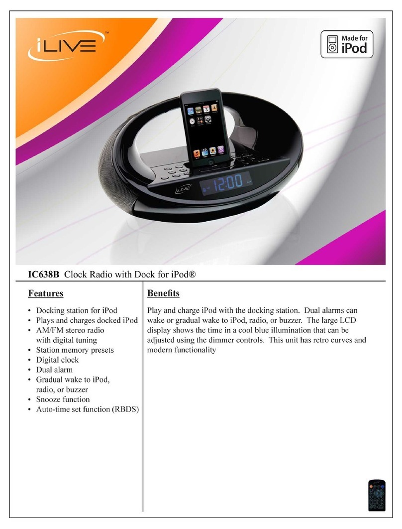 iLive ic638B Specification sheet