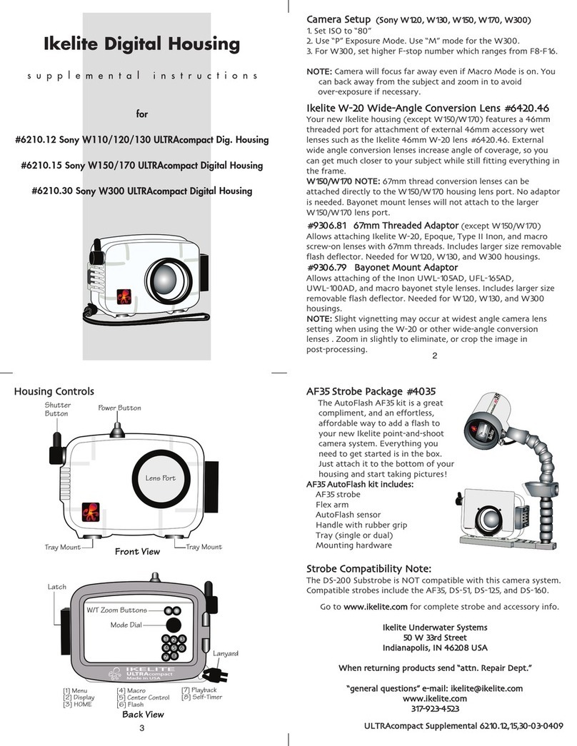 Ikelite W-120 Supplemental instructions