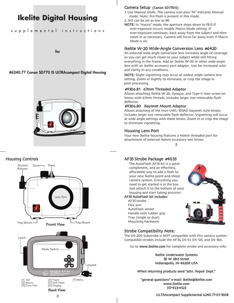 Ikelite SD770 Supplemental instructions