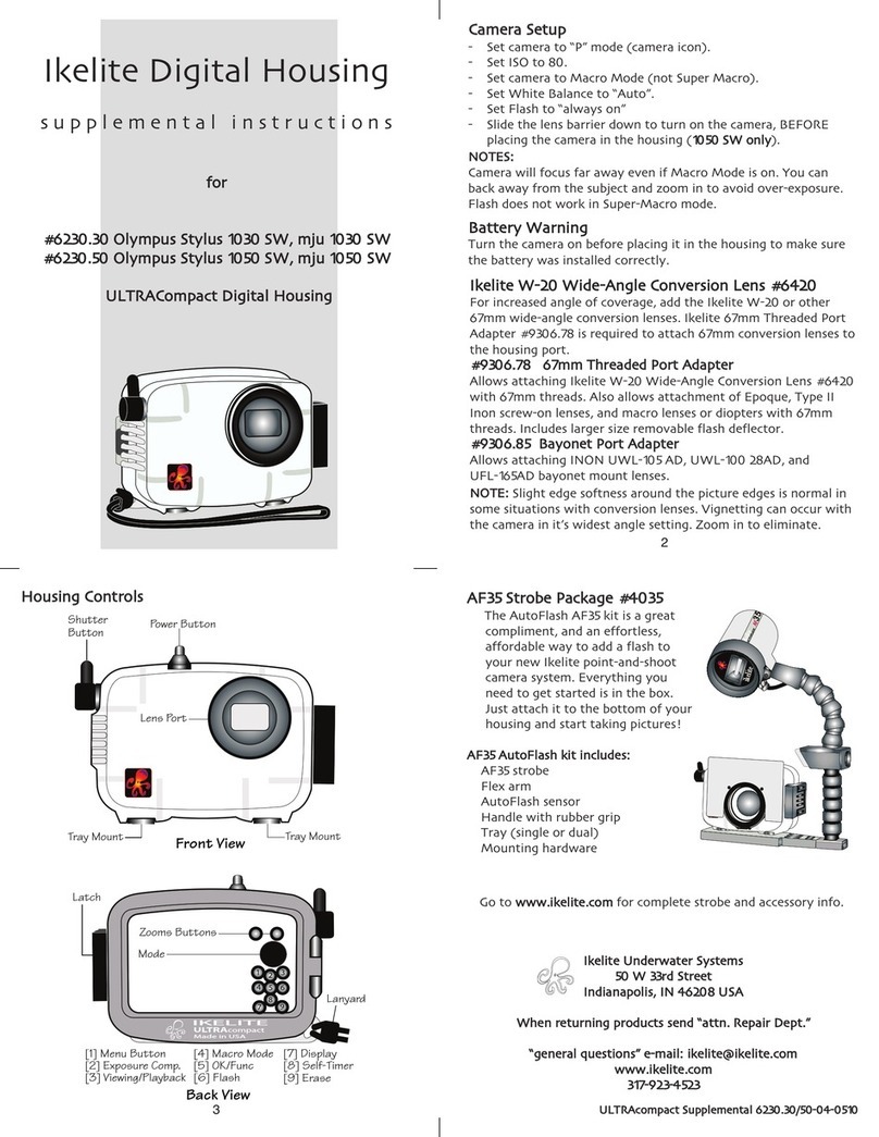 Ikelite Stylus 1030 SW Supplemental instructions