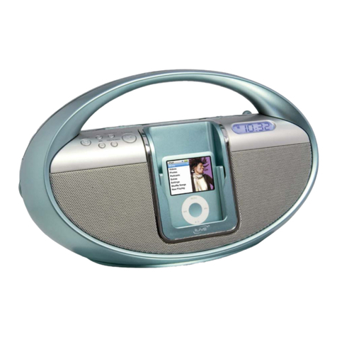 iLive Boom Box with Dock for iPod IBR2807DPTQ User manual