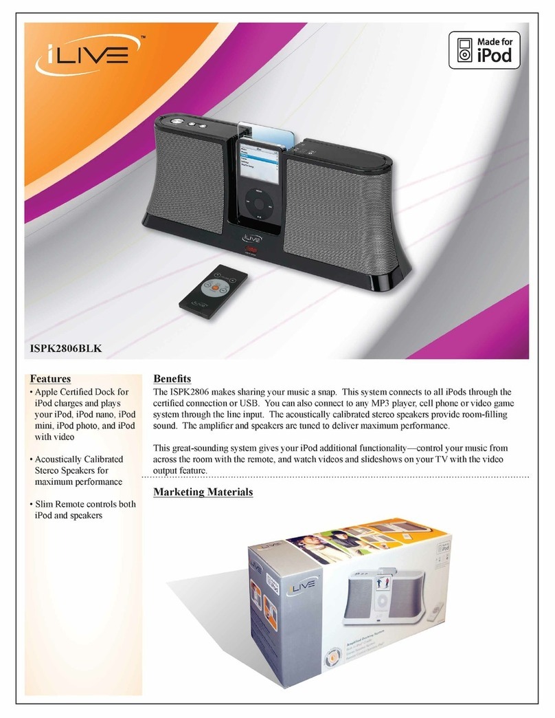 iLive ISPK2806BLK Specification sheet