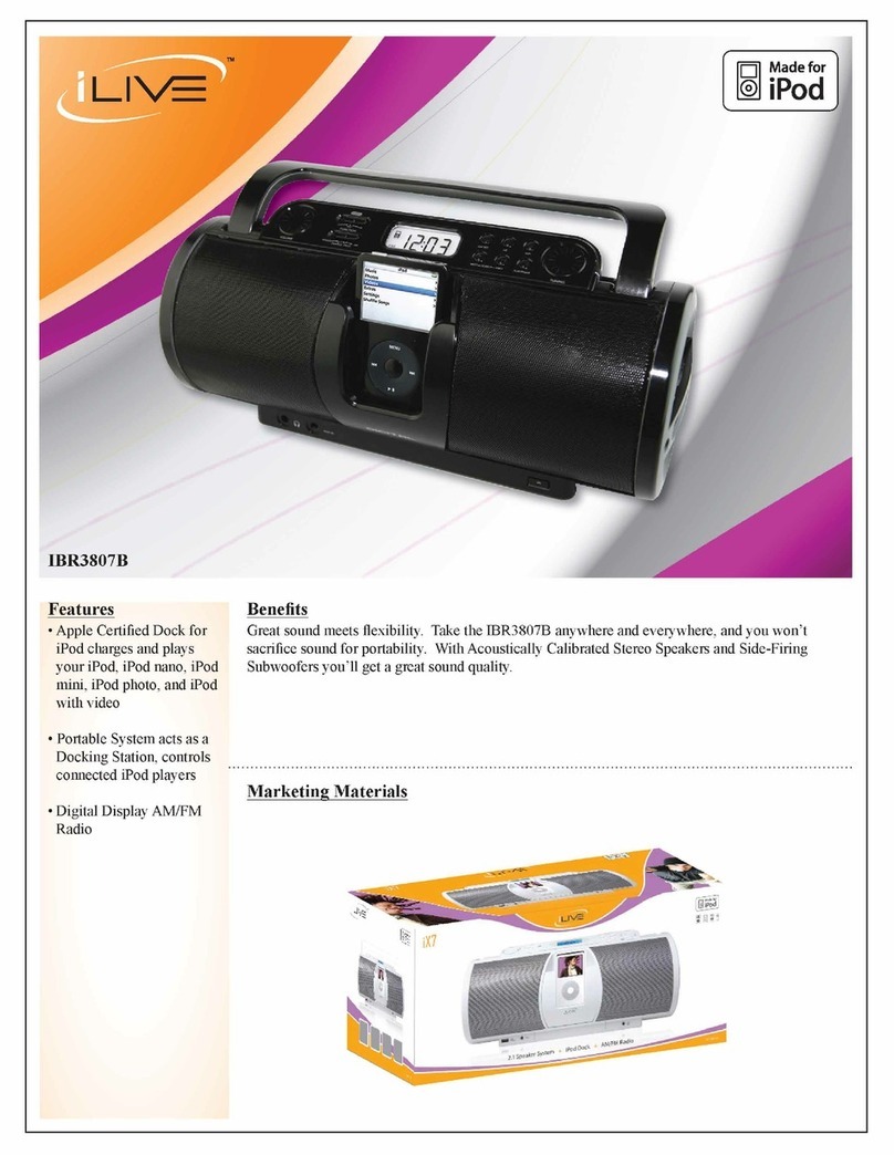 iLive IBR3807B Specification sheet