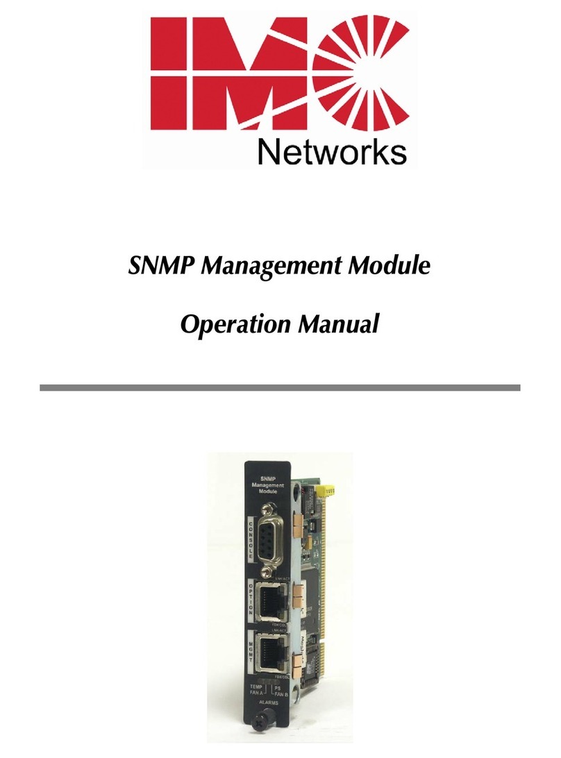 IMC Networks Management Module SNMP Operation manual