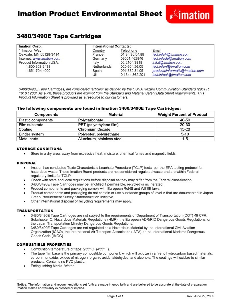Imation 3480 datasheet