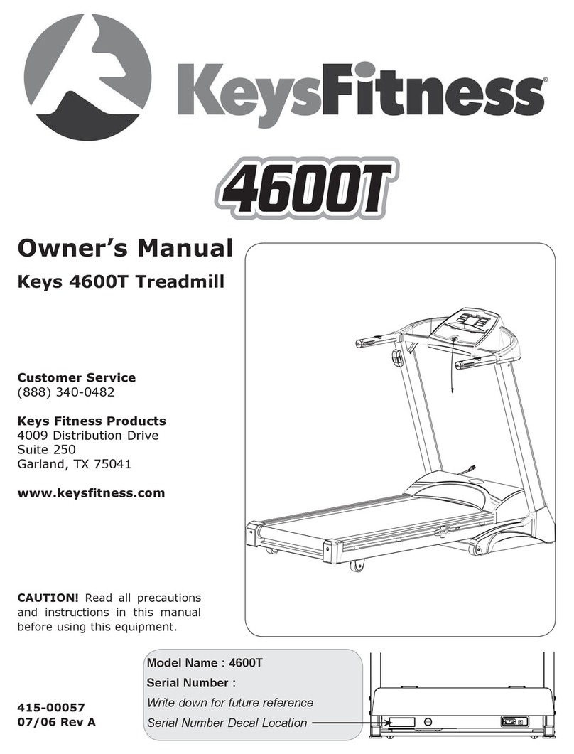 Keys Fitness 4600T owner's manual