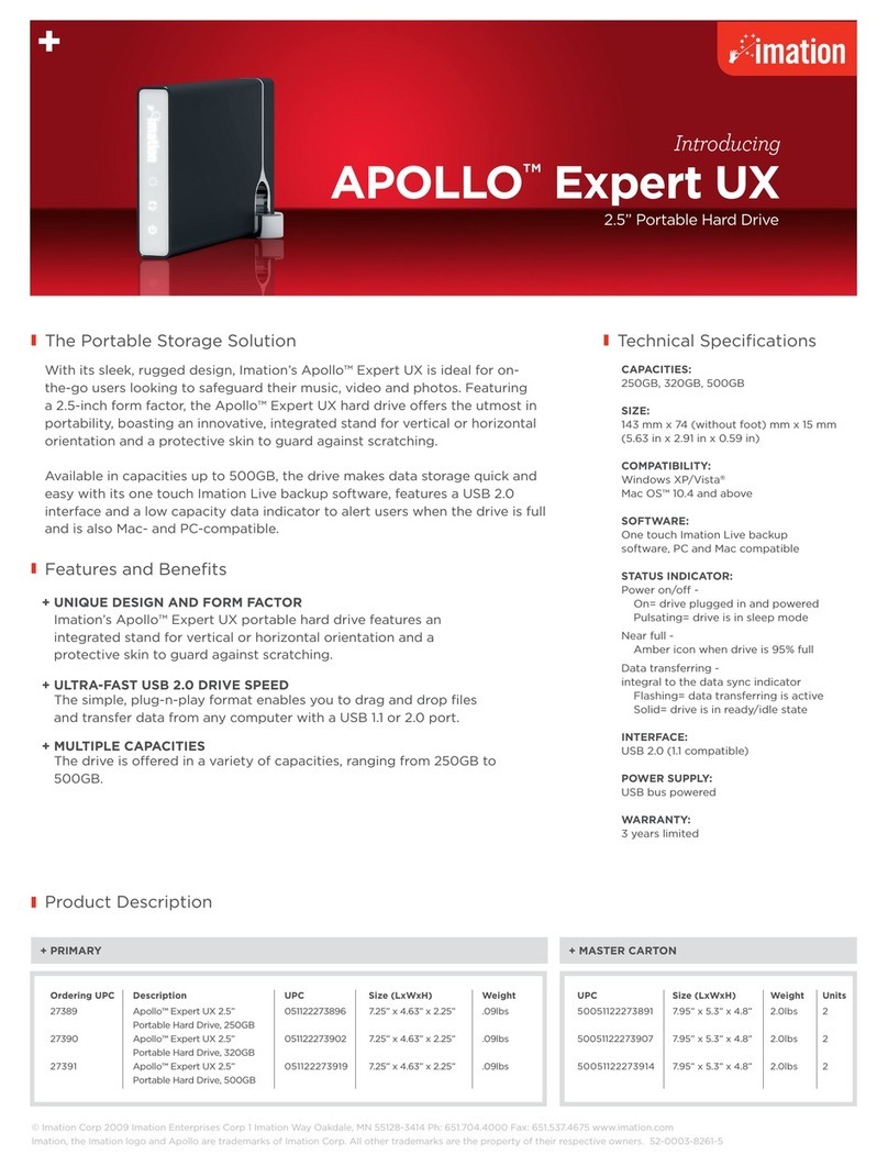 Imation APOLLO Expert UX Specification sheet Imation APOLLO Expert UX Specification sheet