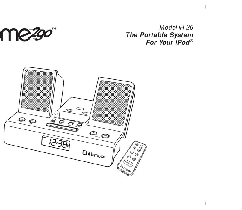 iHome2GO iH 26 User manual