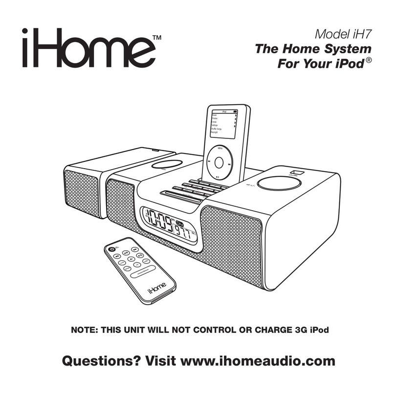 iHome iH7 User manual