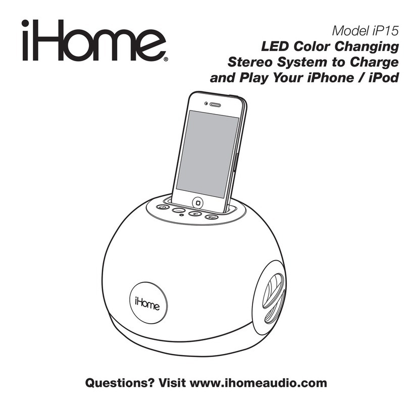 iHome IP15 User manual