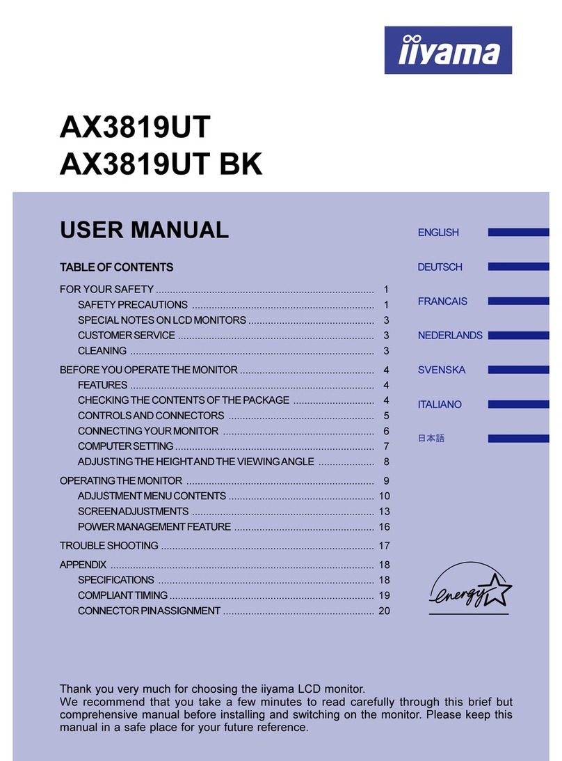 Iiyama AX3819UT BK User manual