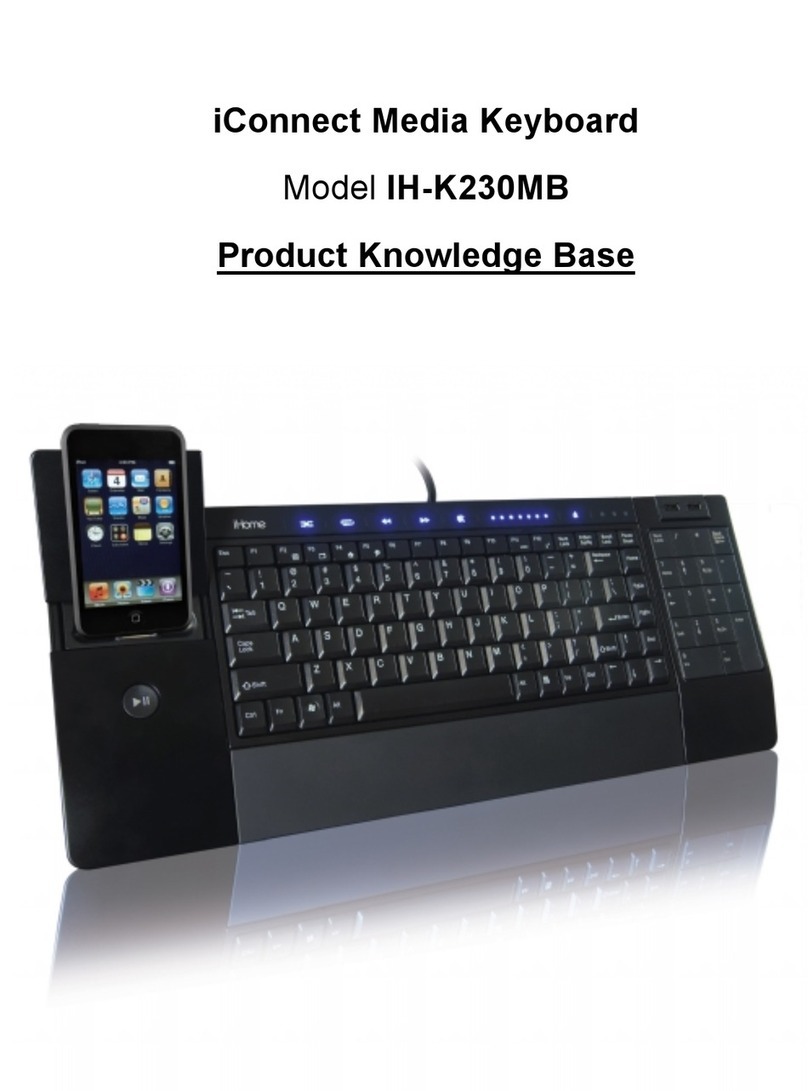 iHome iConnect IH-K230MB User manual