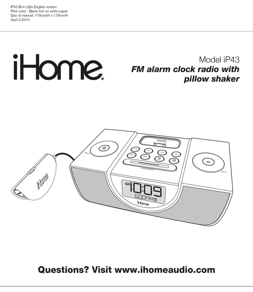iHome IP43 IP43 user manual