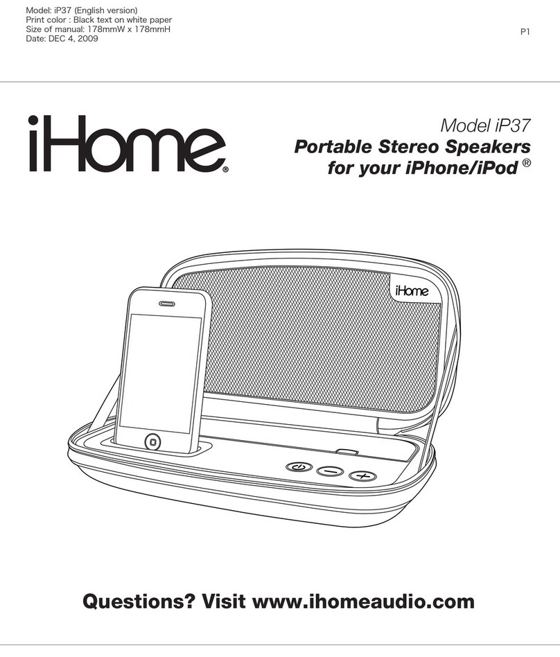 iHome iP37 owner's manual