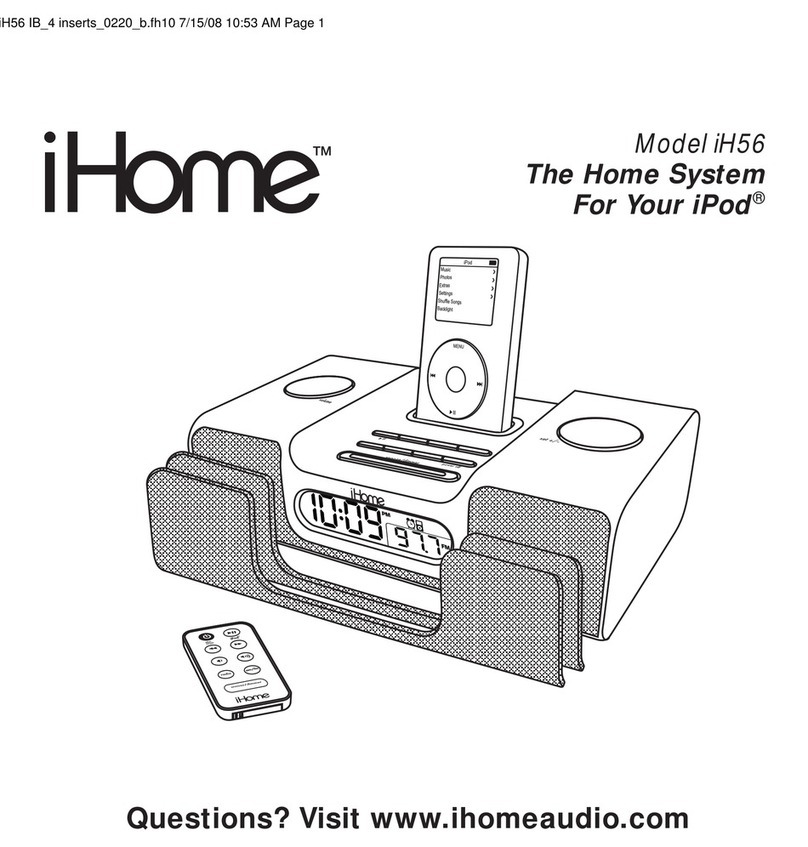 iHome iH56 product manual