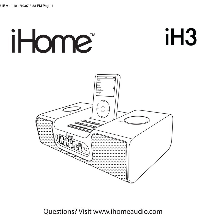 iHome iH3 User manual