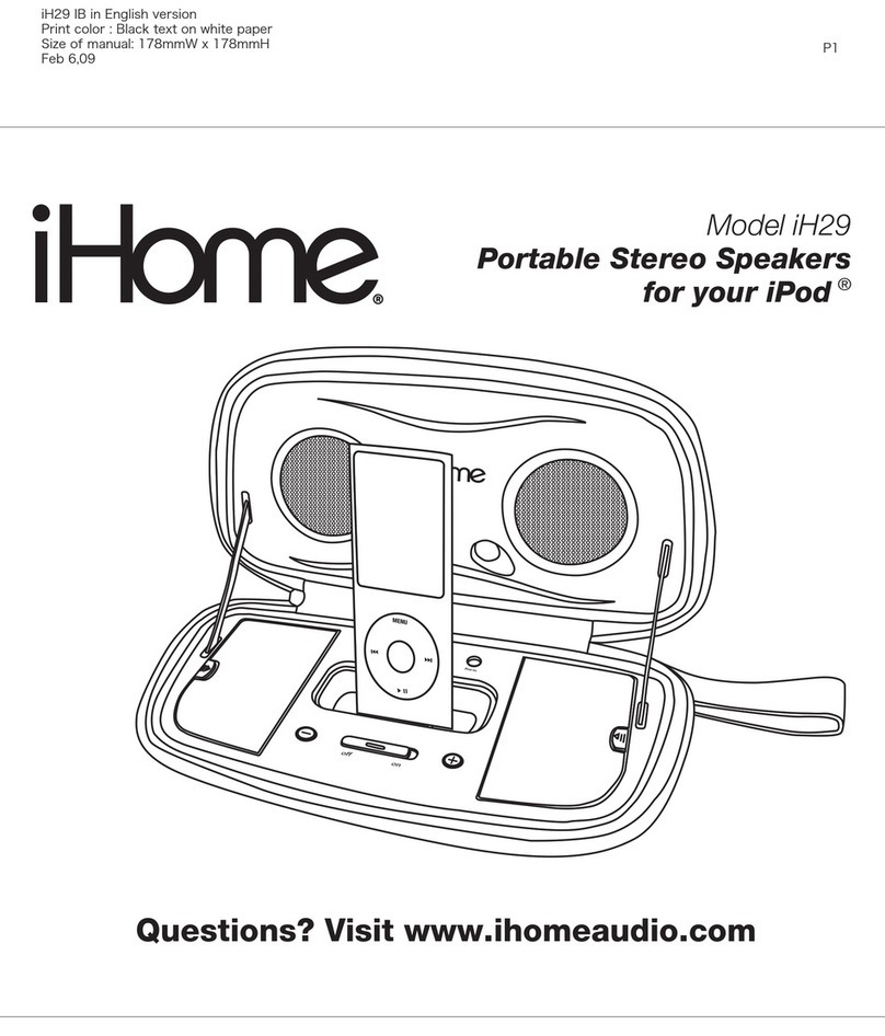 iHome iH29 user manual