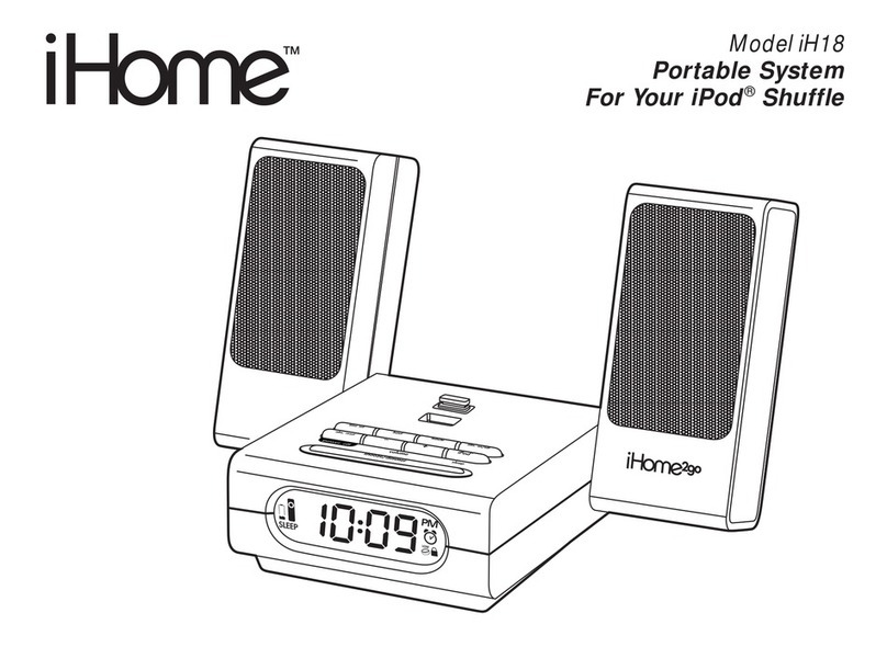 iHome iH18 User manual
