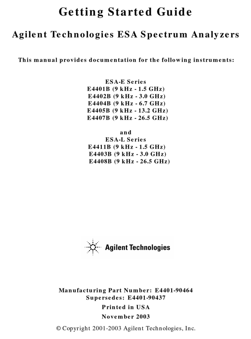 Agilent Technologies ESA-E E4401B User manual