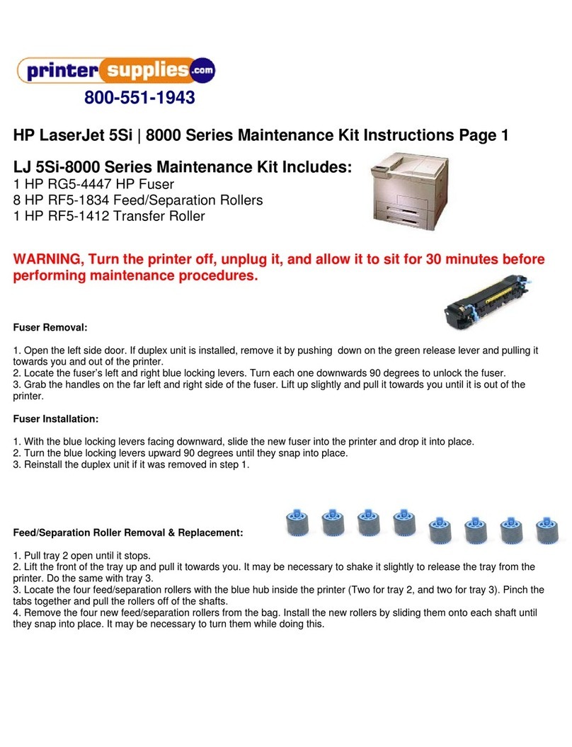 HP LaserJet LJ 5Si-8000 instructions