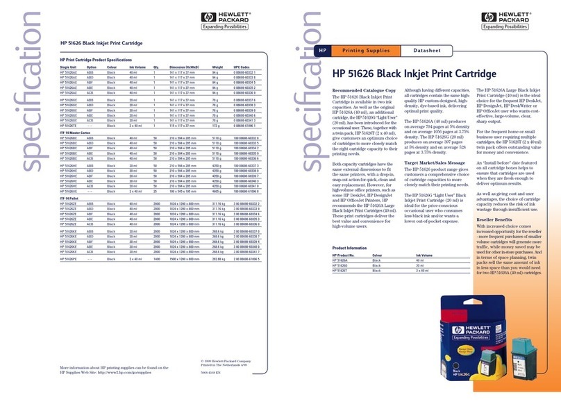 HP 51626 User manual