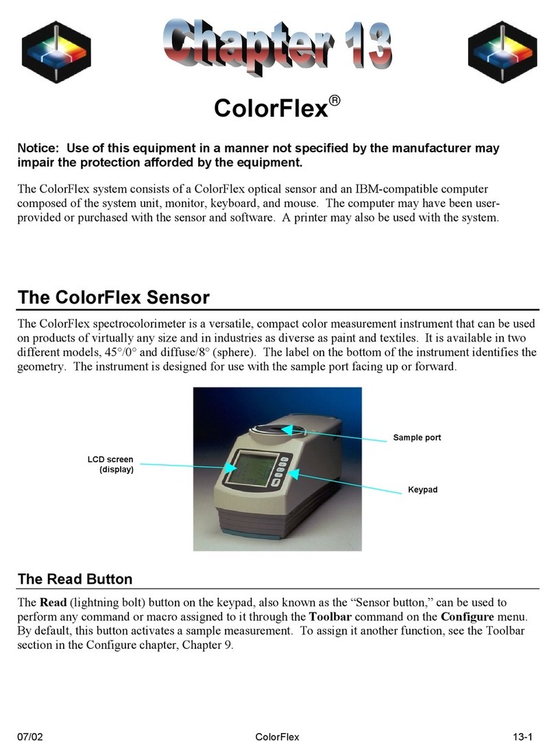HunterLab ColorFlex 13-1 user manual