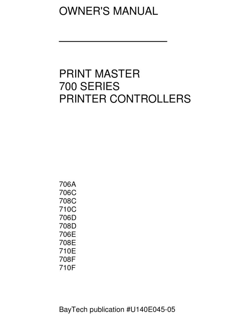BayTech PRINT MASTER 706A owner's manual
