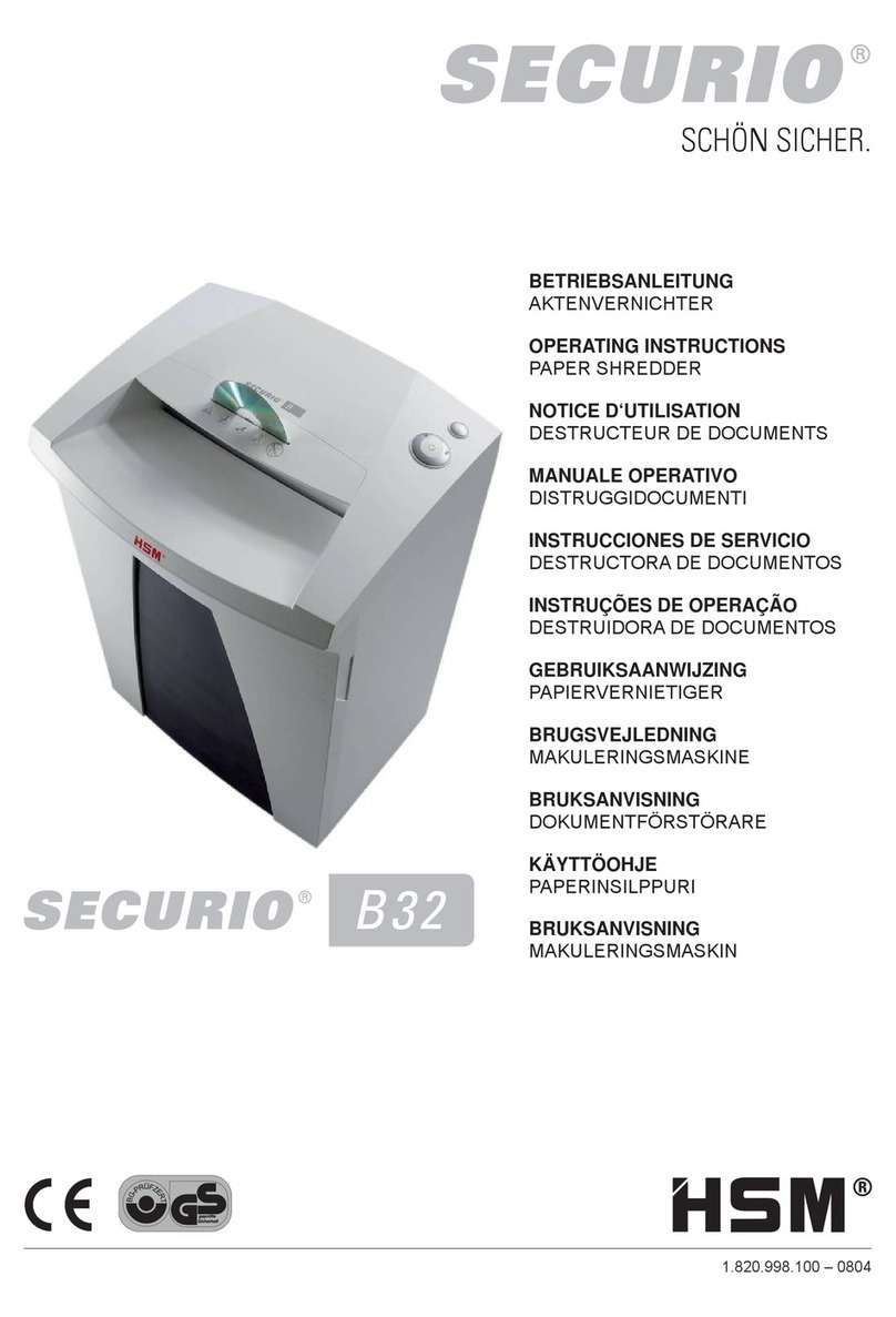 HSM Securio B32 operating instructions