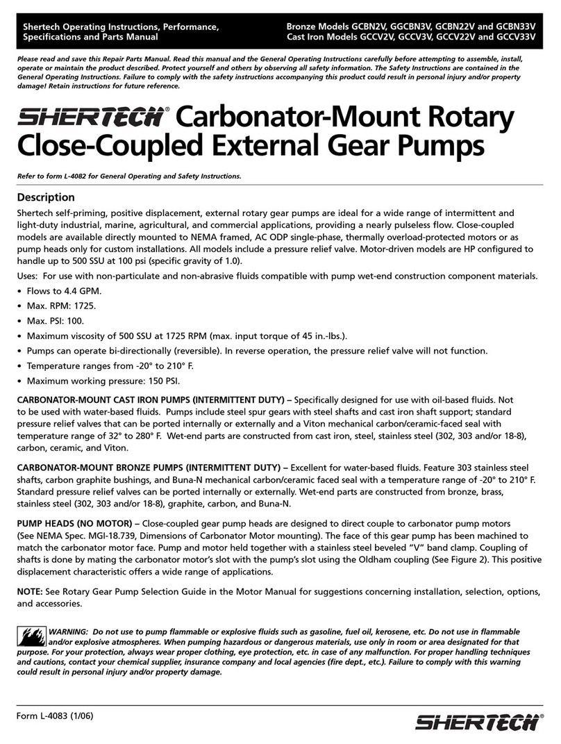 HP Shertech GCBN22V operating instructions
