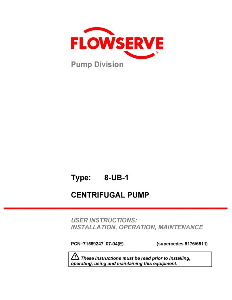 Flowserve Centrifugal Pump 8-UB-1 Installation &  operation instruction