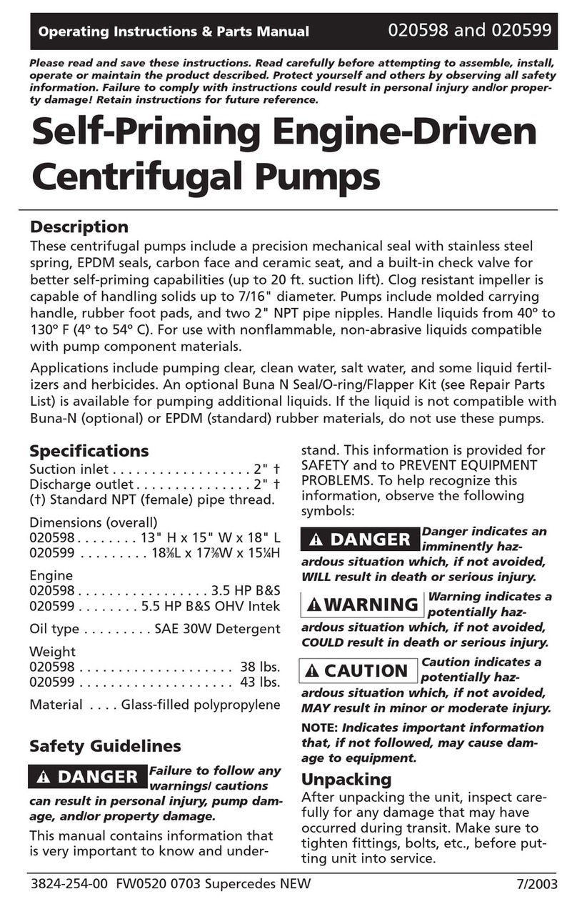 HP 20598 Operating instructions and parts manual