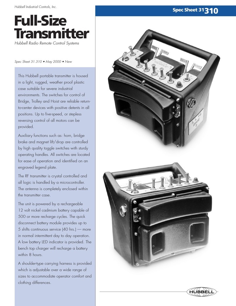 Hubbell Full-Size Transmitter 31.310 Spec sheet