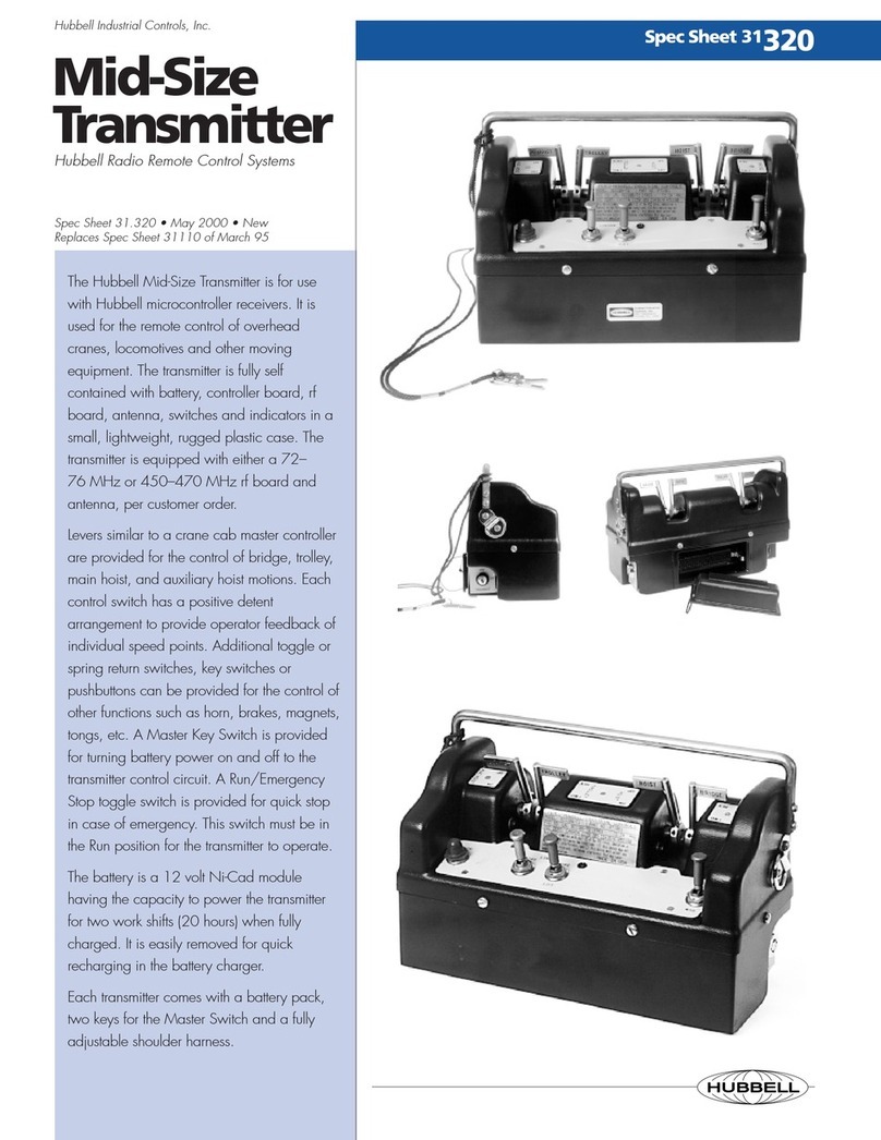 Hubbell Mid-Size Transmitter 31.320 Specification sheet