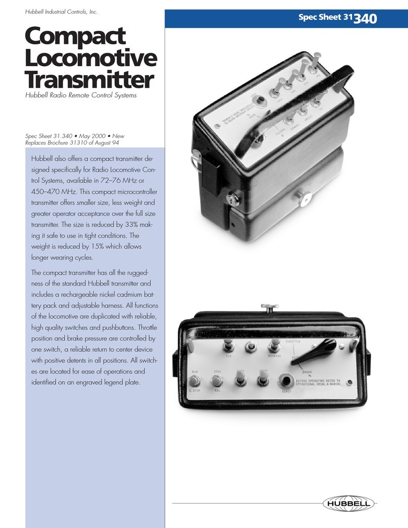 Hubbell Compact Locomotive Transmitter 31.340 Specification sheet