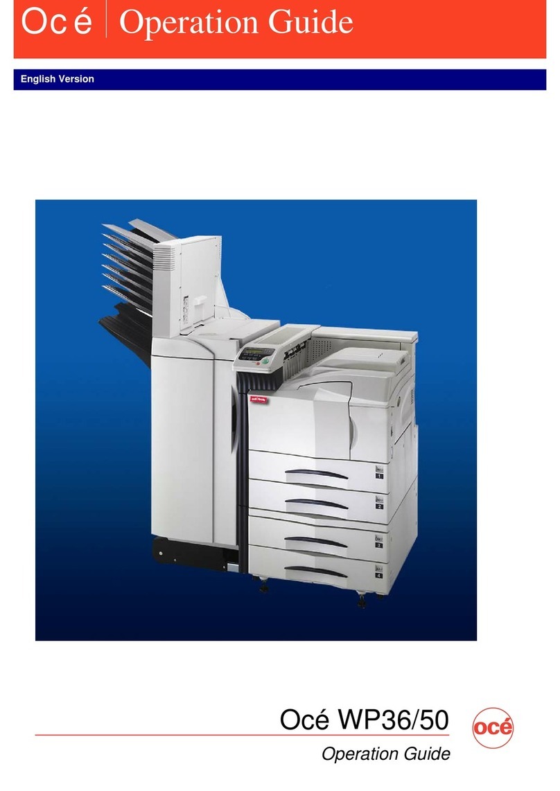 Oce WP36/50 User manual Oce WP36/50 User manual