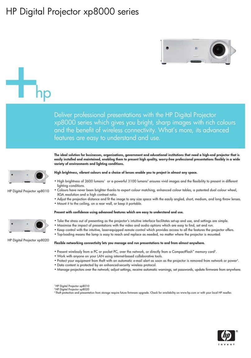 HP xp8000 - Digital Projector User manual