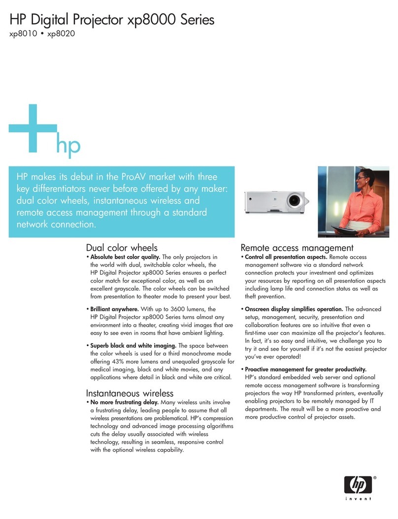 HP xp8000 - Digital Projector User manual