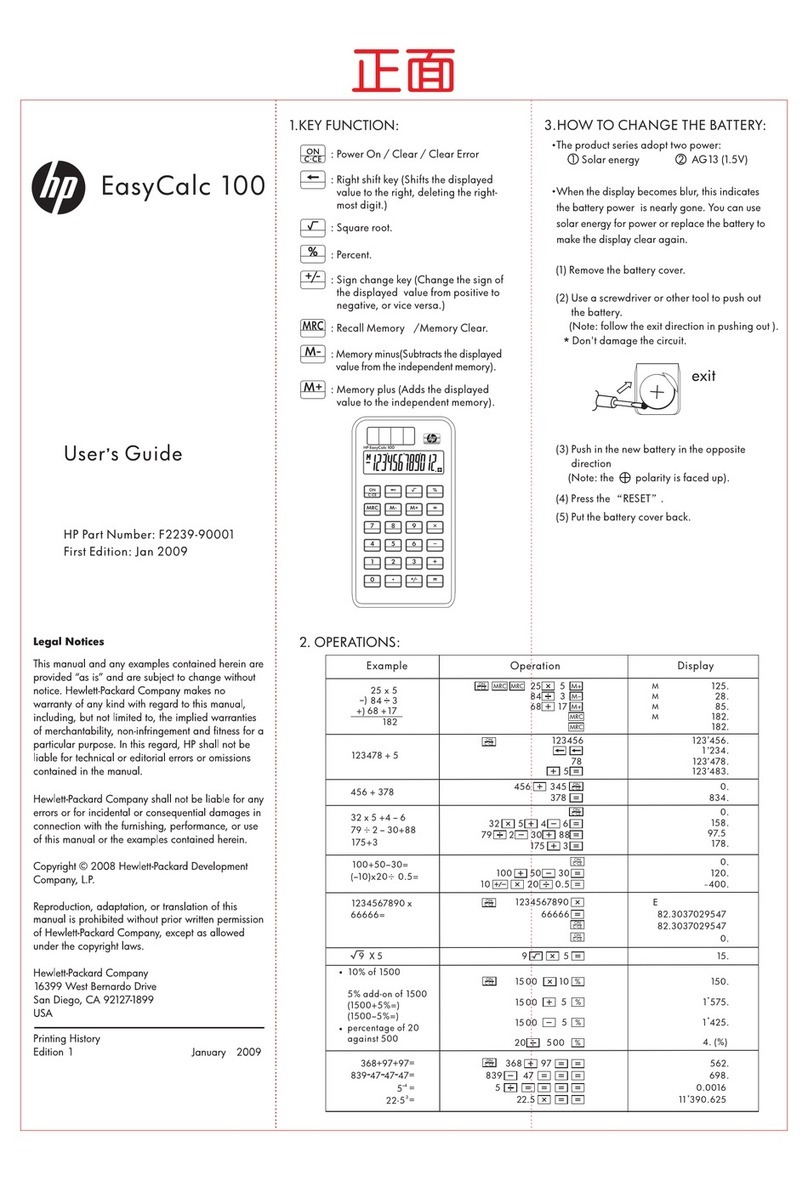 HP Server Performance Pack 100 User manual