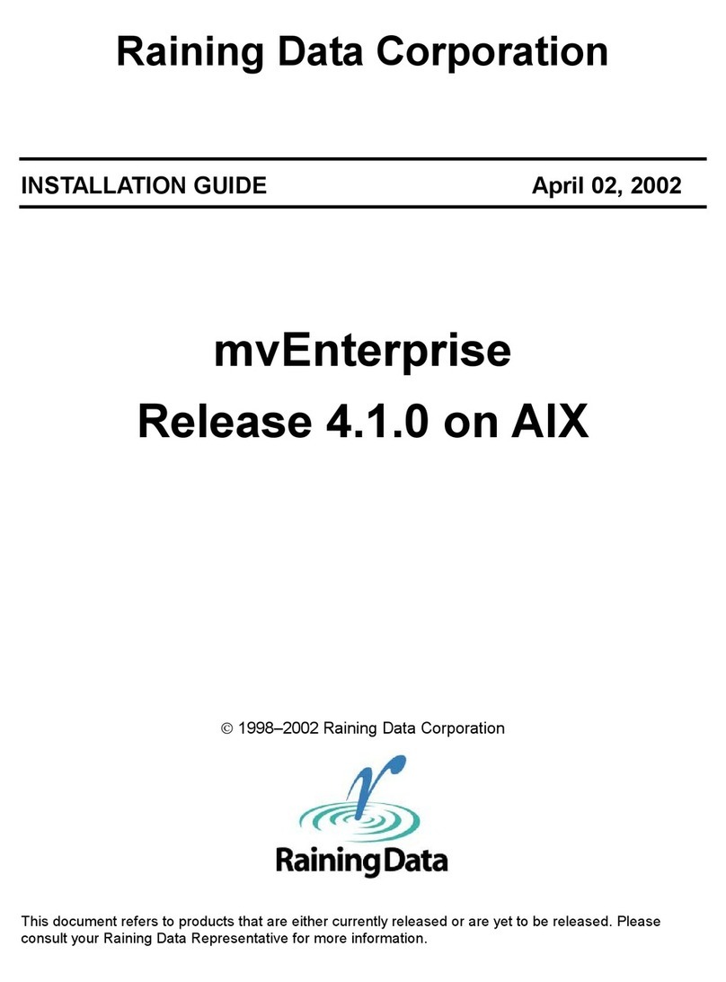 Raining Data Corporation Raining DataCorp. mvEnterprise installation guide