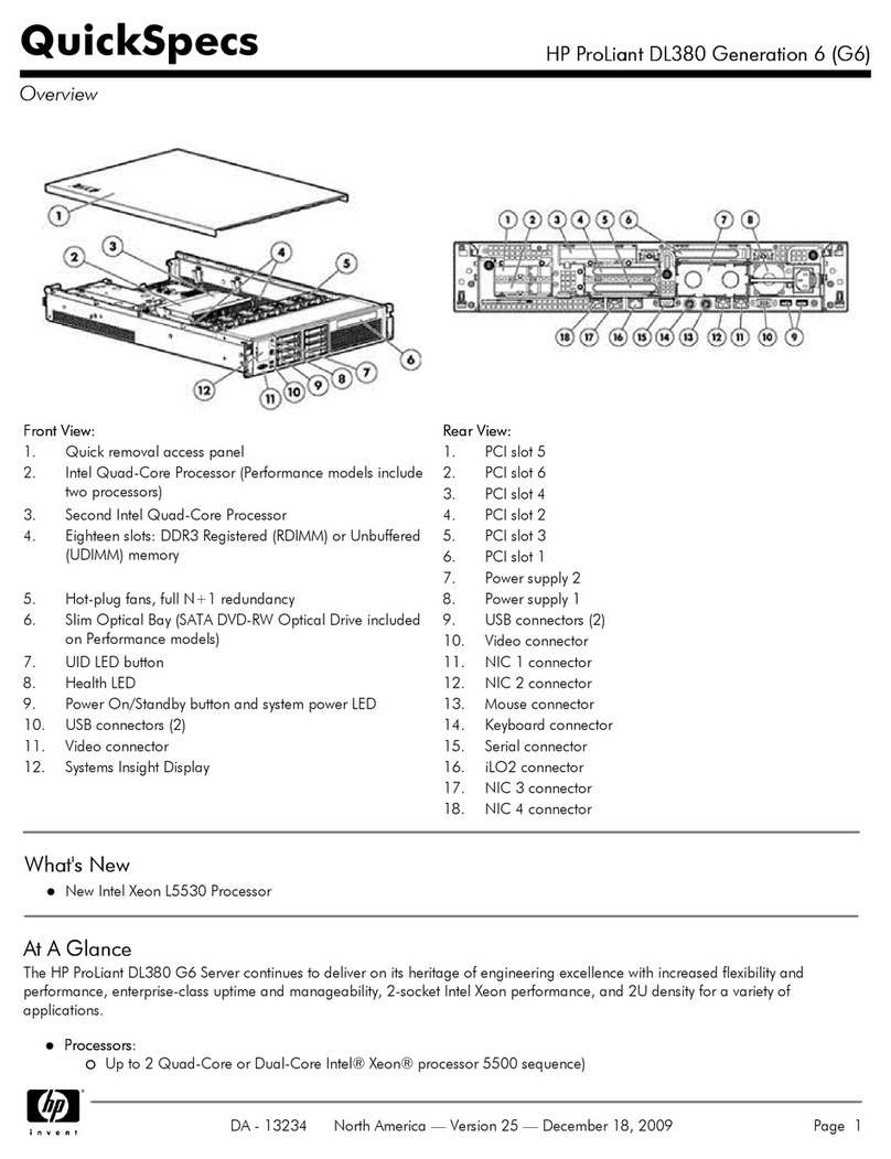 HP ProLiant DL380 User instructions
