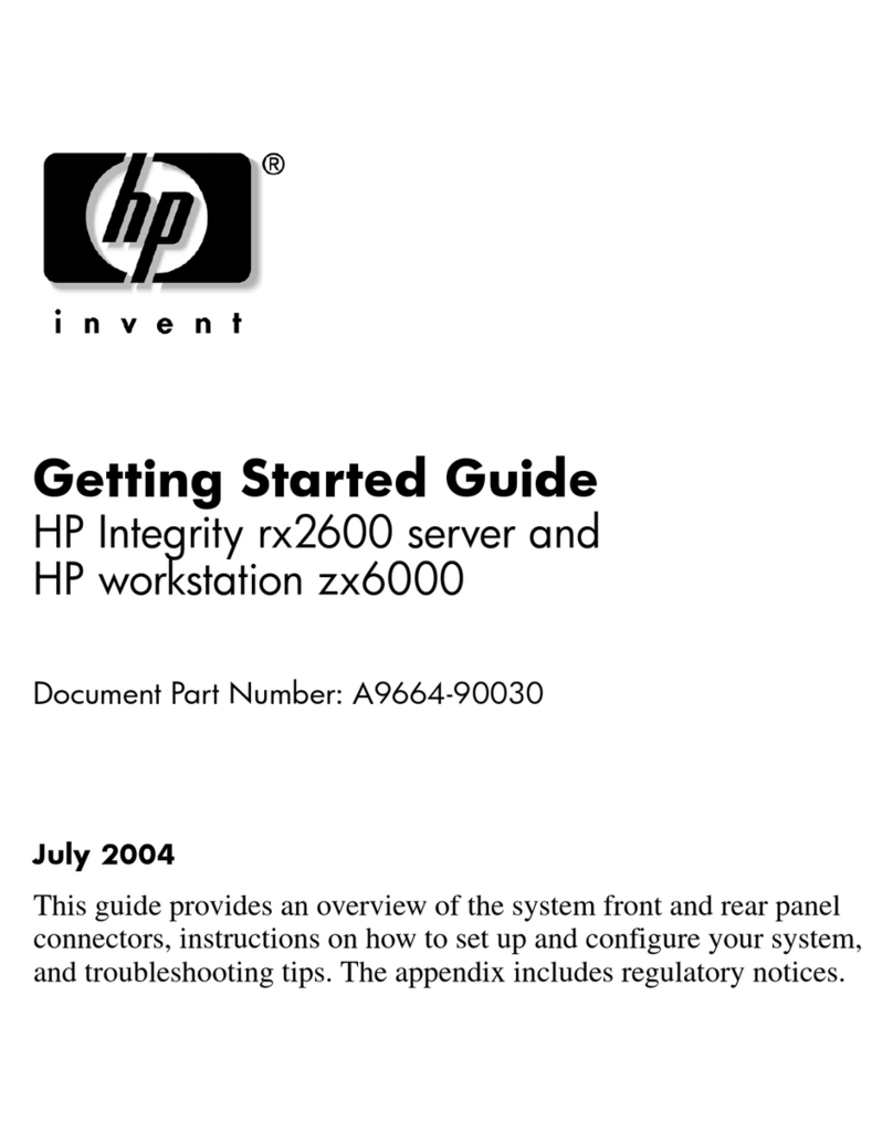 HP Integrity rx2600 User manual