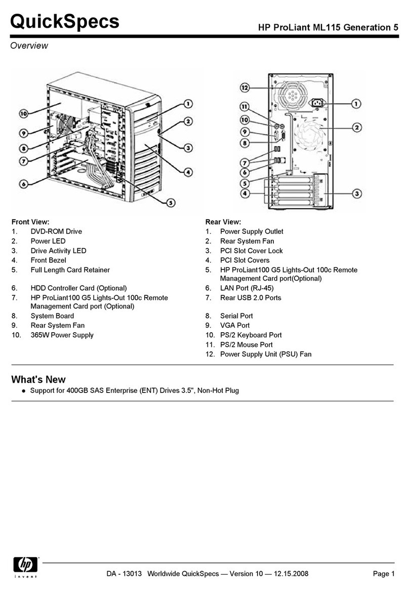 HP ProLiant ML115 G5 User instructions