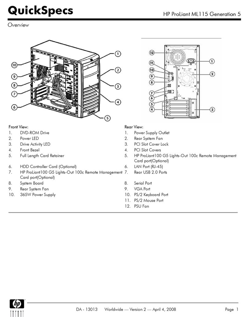 HP ProLiant ML115 G5 Quickspecs