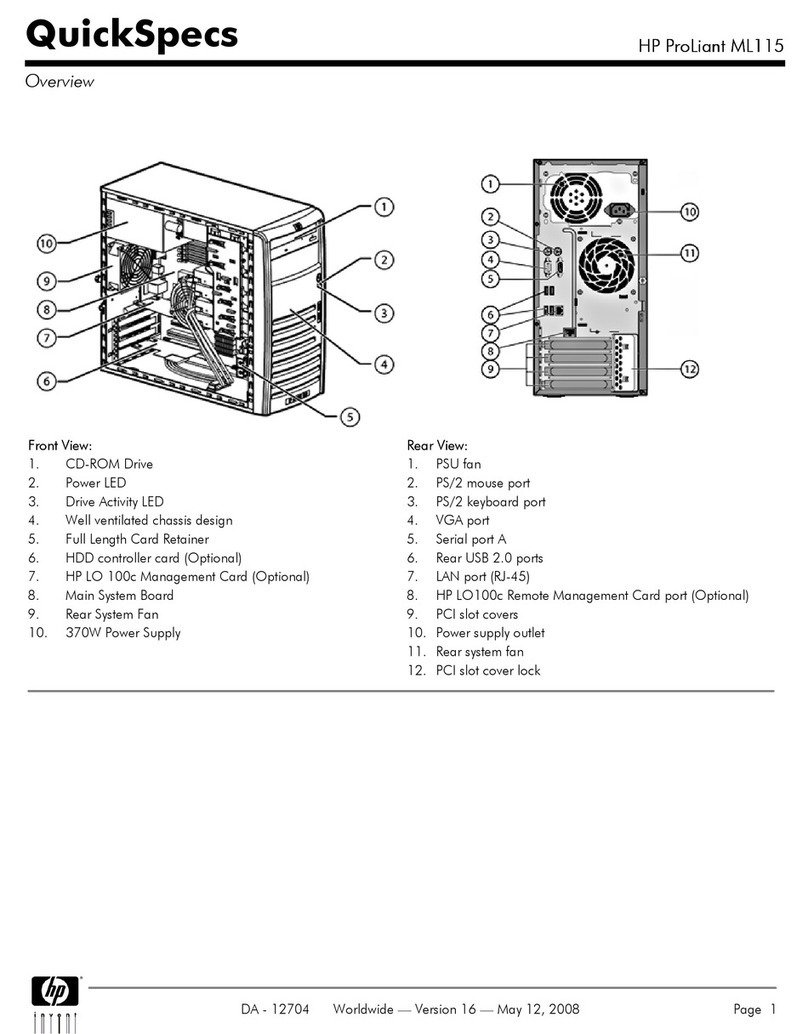 HP ProLiant ML115HP User instructions