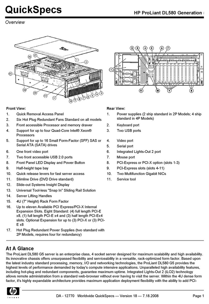 HP Proliant DL580 User instructions HP Proliant DL580 User instructions